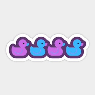 Claret and Blue Ducks Sticker